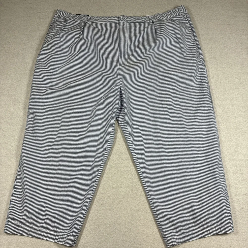 Vintage Polo Ralph Lauren Seersucker Pants Hemmed 50x24 Mens Nautical Coastal